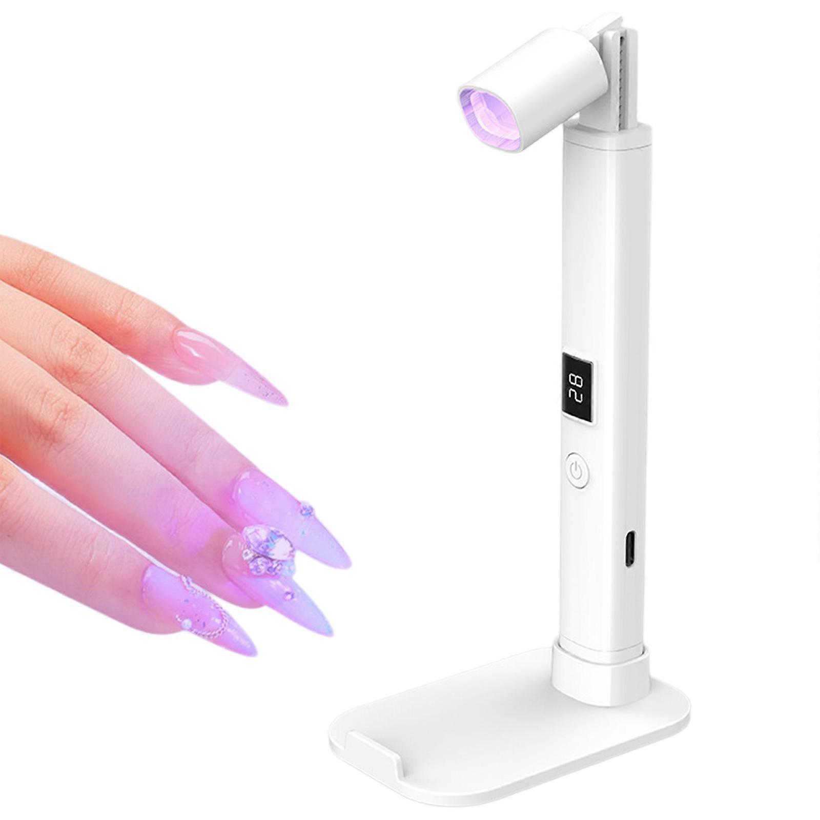 LED Nail Lamp Handheld with Stand Adjustable Time Setting Creative Nail Tool Enhancing Your Manicure Experience