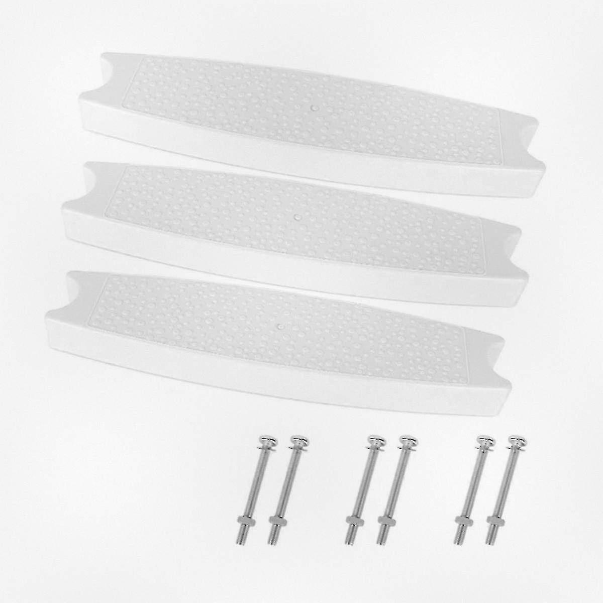 3PCS Universal Swimming Pool Ladder Steps, Replacement Ladder Steps for Pools, Includes Stainless Steel Fasteners for Durability