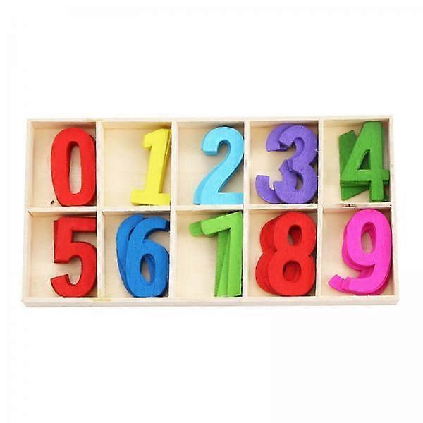 3x 50 Count Wooden Numbers 0 to 9 Early Learning for 2 3 4 Years Old Boys And