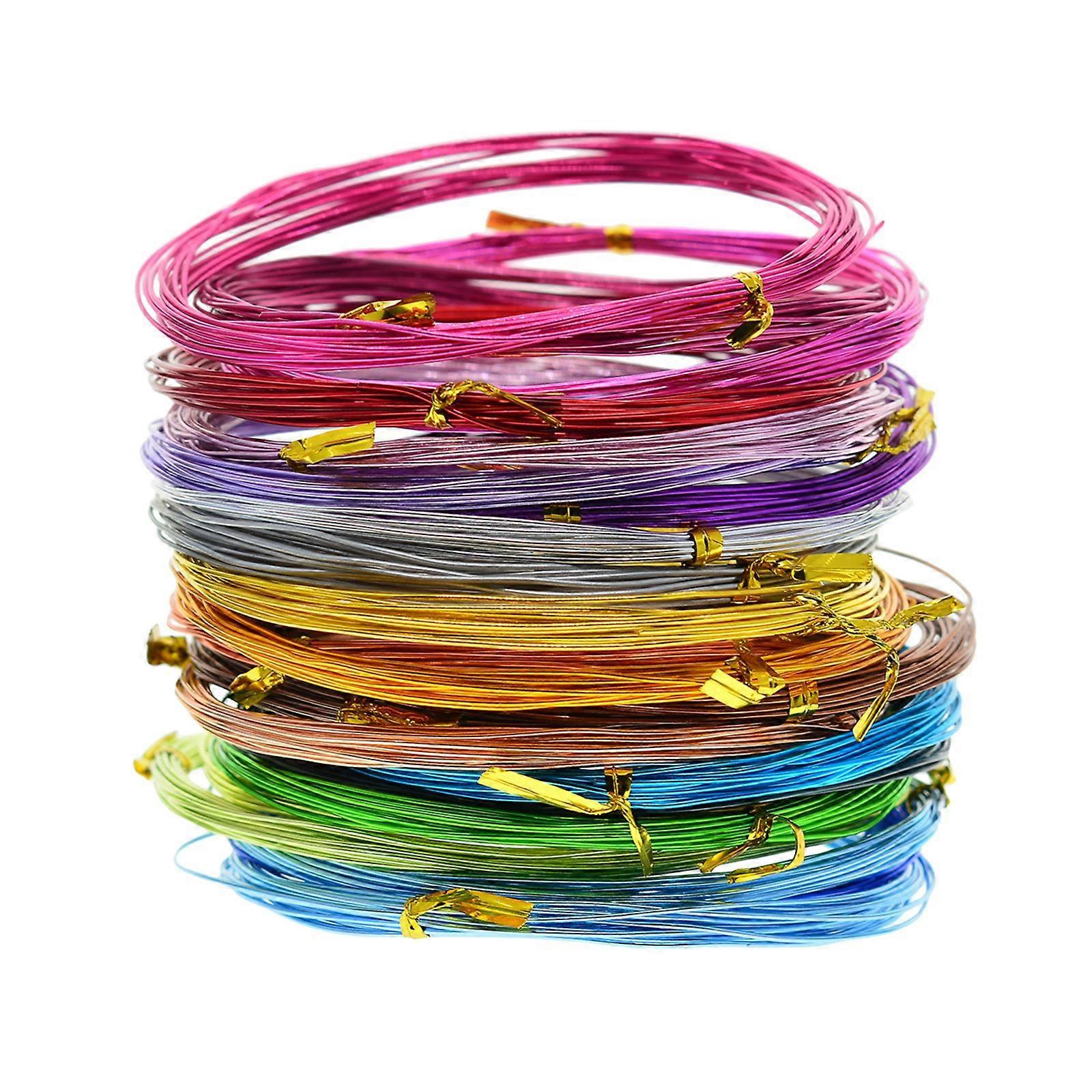 24Pcs Bendable Aluminum Wire Multicolored for Jewelry Making GEM