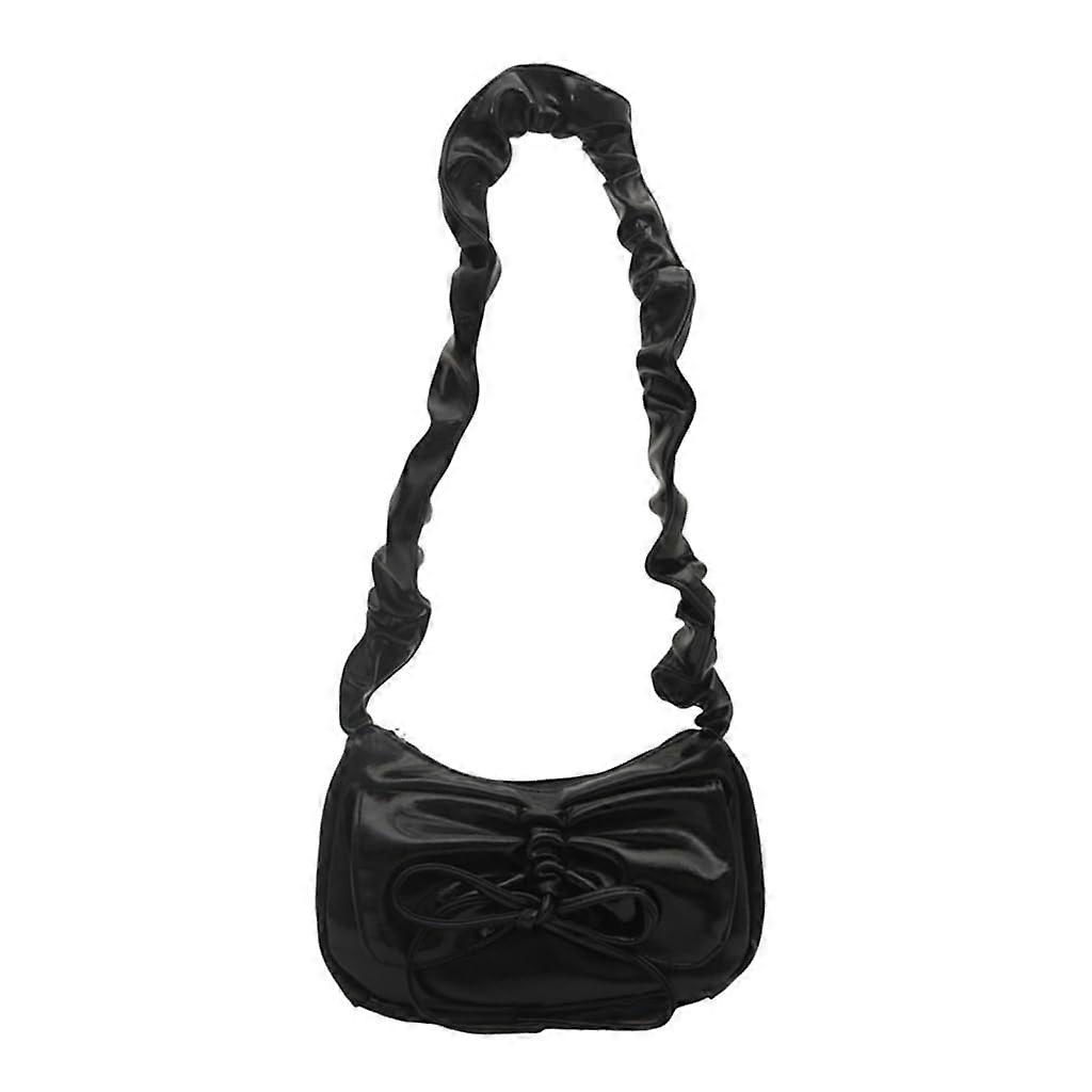 Pleated Ruched Shoulder Handbag in Faux Leather with Adjustable Strap and Elegant Design for Everyday Use