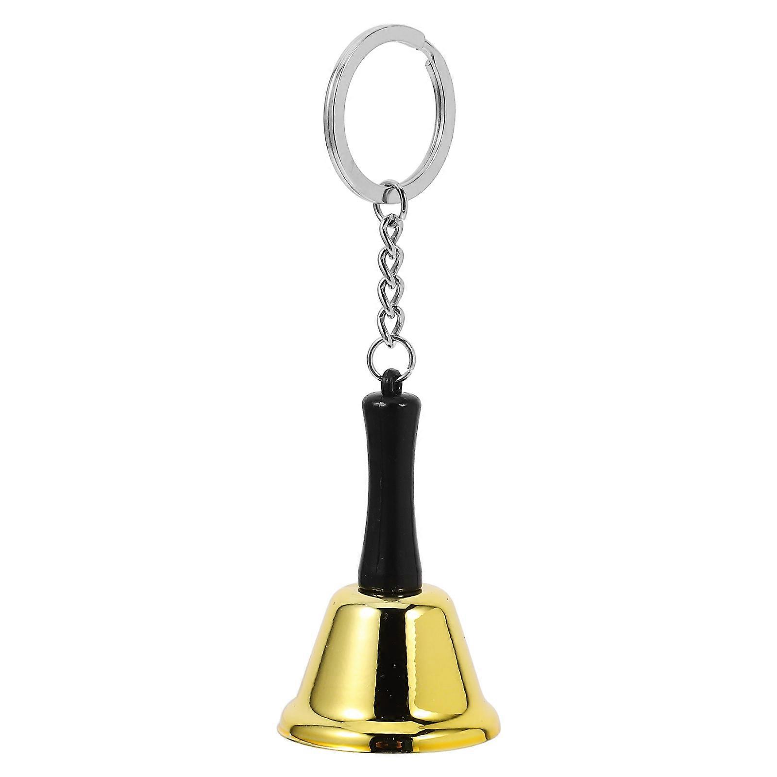 Metal Hand Bell with Handle – Compact Call Bell for Classroom, Dinner, or Keychain Use – Smooth Surface for Comfortable Grip, Enhances Auditory