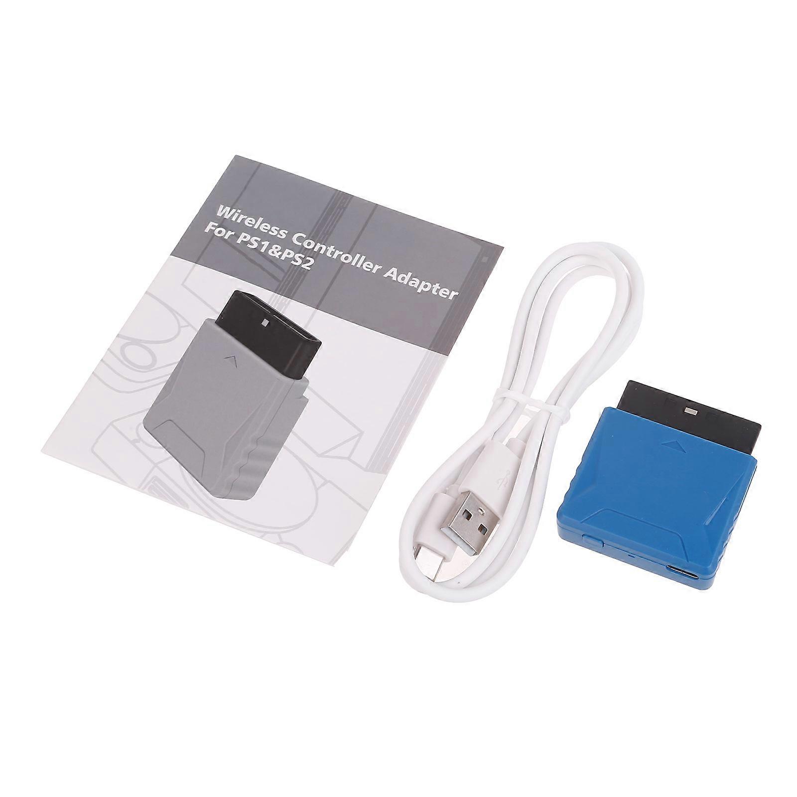 Gaming Accessories Converter Wireless Receiver Adapter Support for Controllers for PS1 Console  Blue