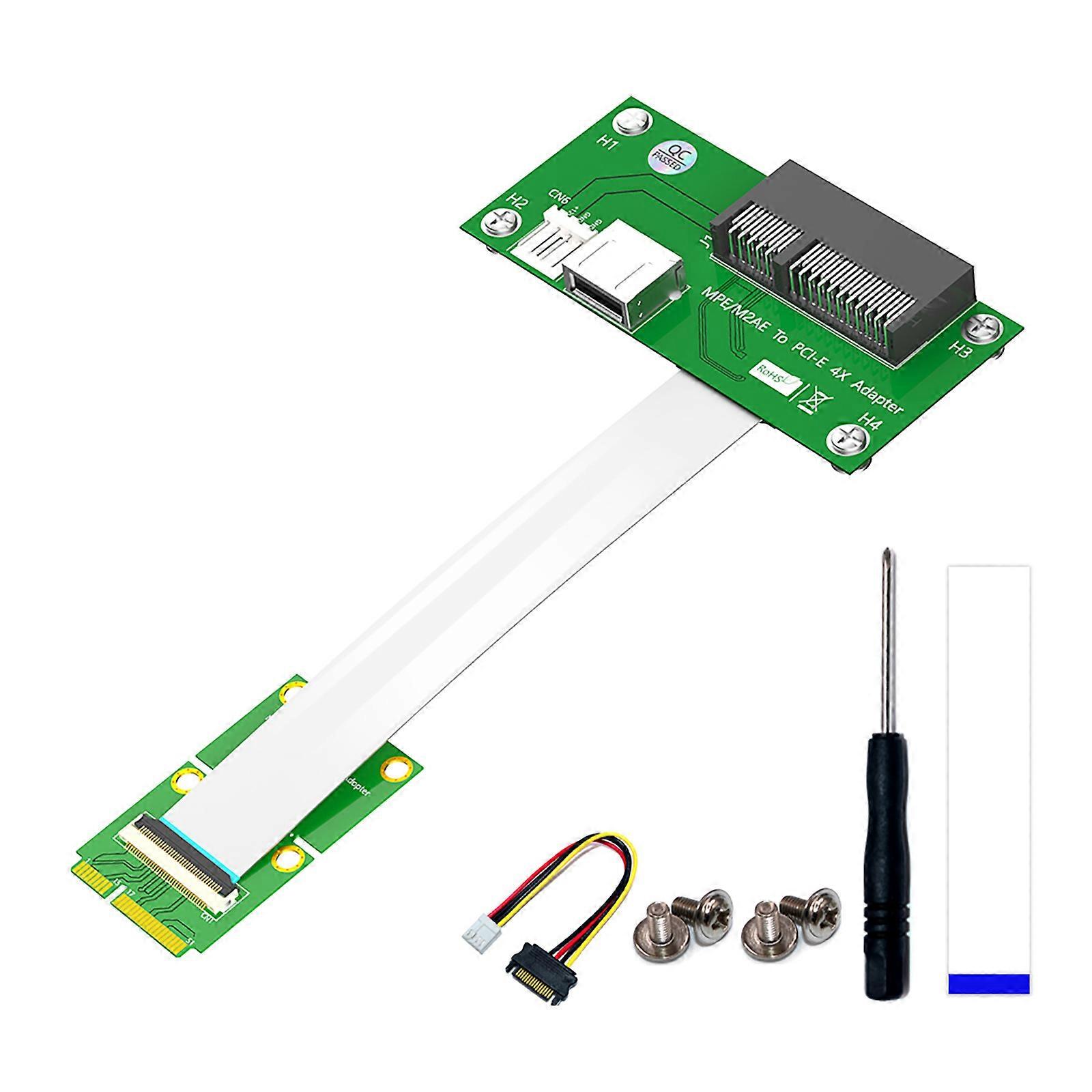 Mini PCIE to PCIE Express X4+USB Extender Card with HighSpeed FPC Cable With Magnetic Pad (Horizontal Installation)