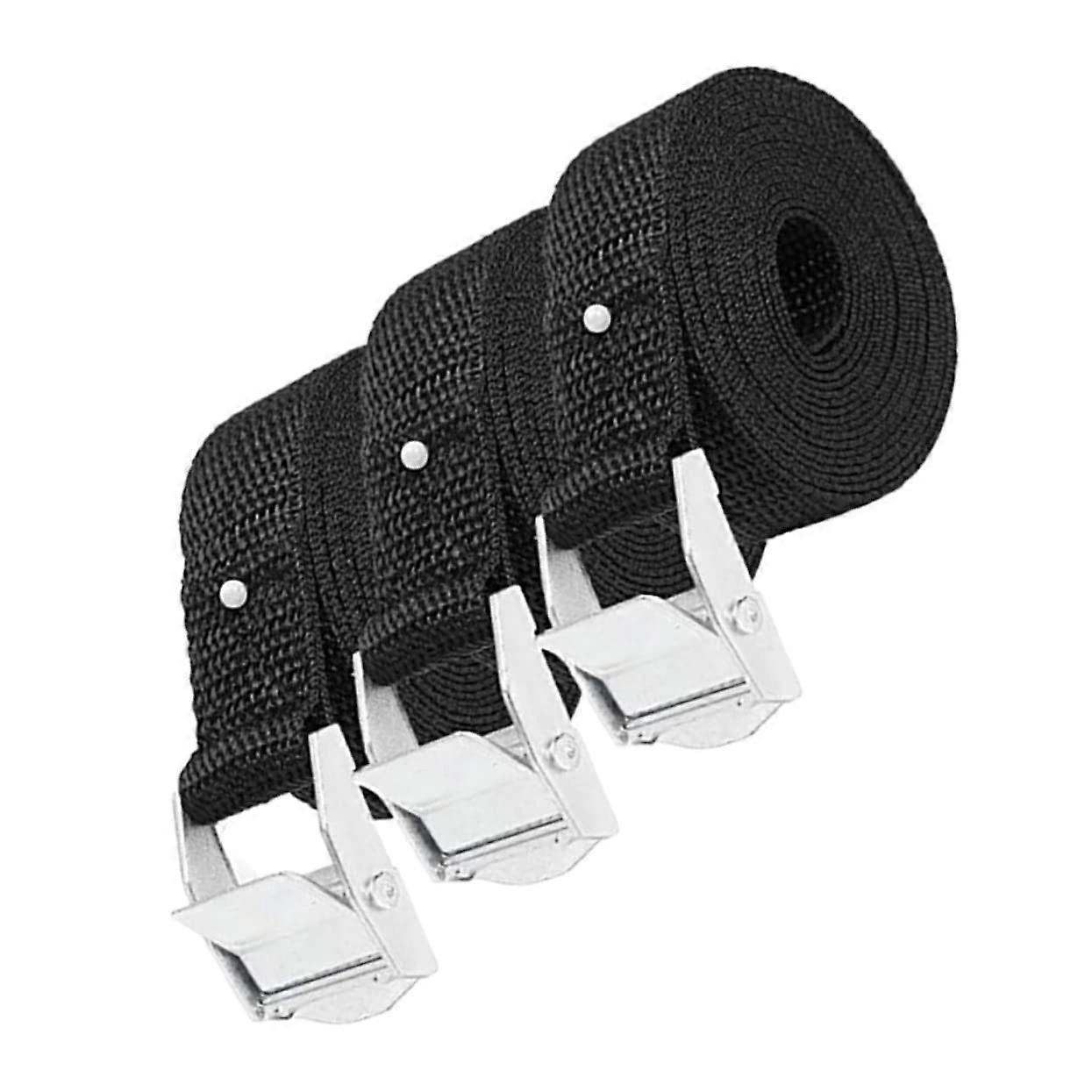Cargo Straps Tie Down 3 Pack Adjustable Lashing Straps with Pressing Buckle for Luggage, Camping, and Outdoor Use