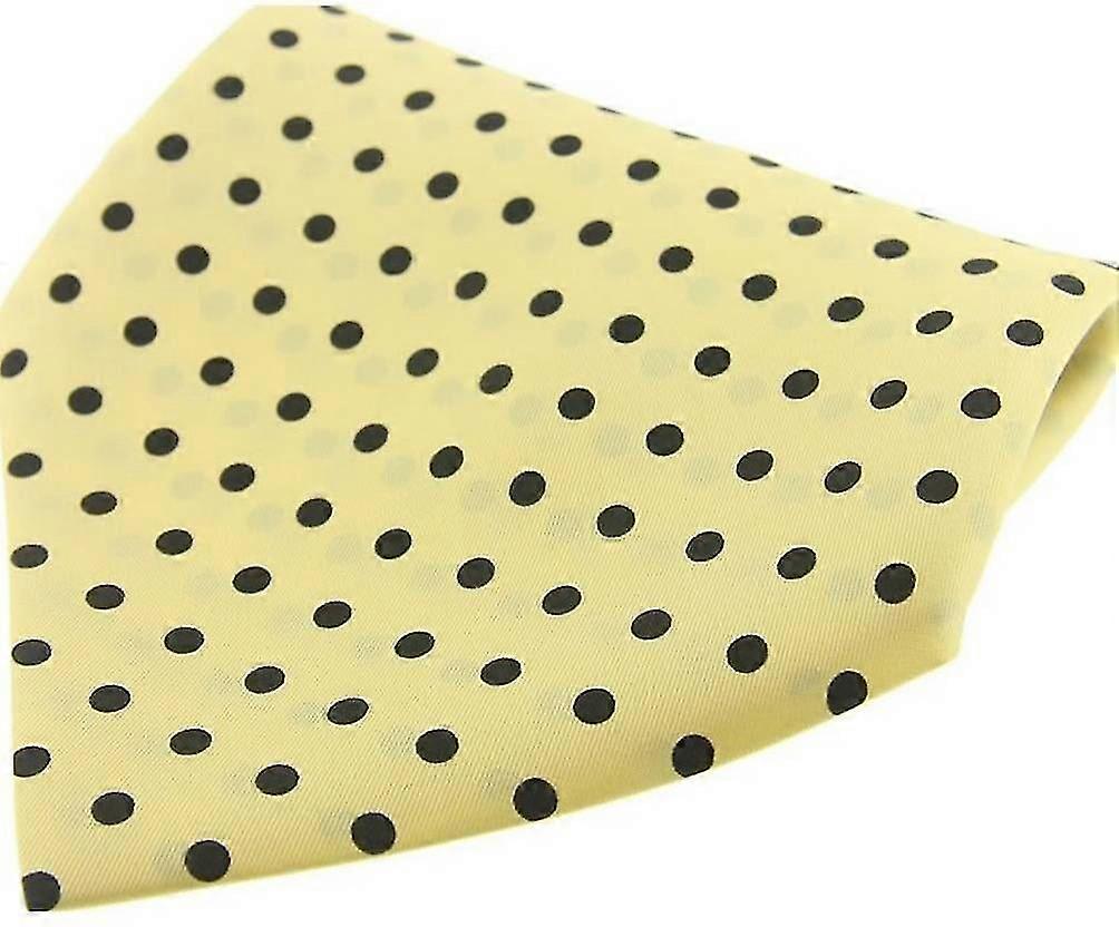 Polka Dot Silk Pocket Square - Yellow/Black ZAC