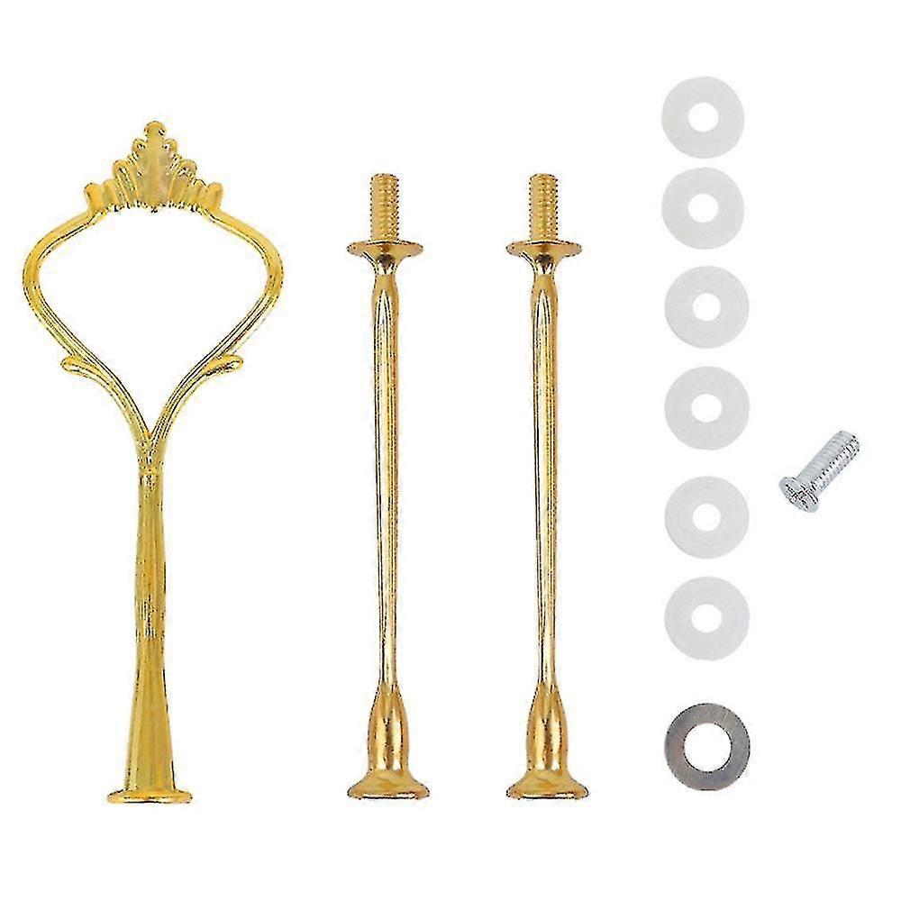 10 Set Kek Standı Ek Parçaları Kitleri 3 Katmanlı Kek Standı Tutucu Donanım İçin Katmanlı Tepsi