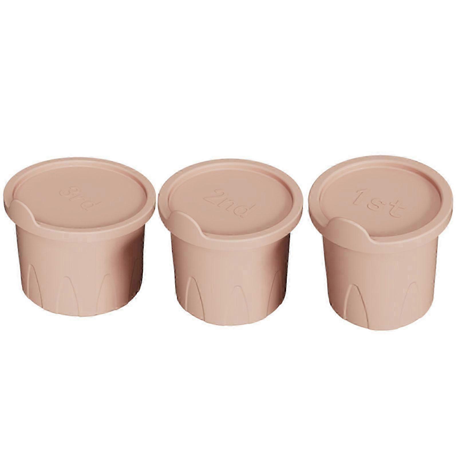 Silikon Ice Cube Bricka för 30-40 oz Tumlare, 3-delat set med lock - Rosa