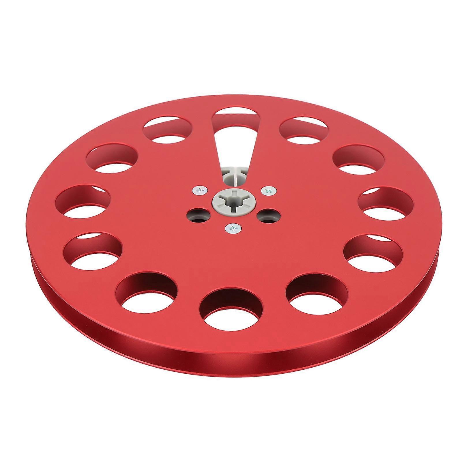 1/4 7 Inch Empty Tape Reel Aluminum Alloy Universal Open Reel Sound Tape Empty Reel for ReVox Studer Recording Red