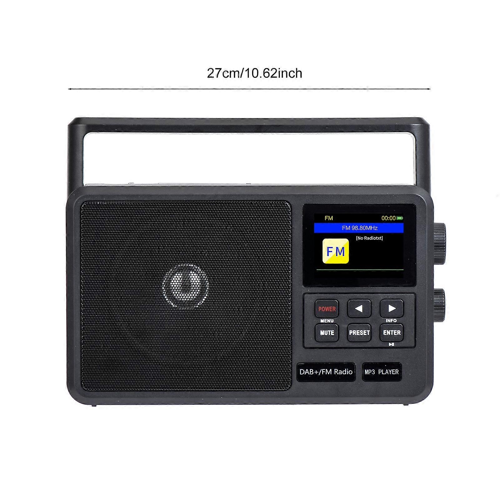 Portable Multi-Function FM/DAB+ Radio with WiFi, BT, Alarm Clock, and Sleep Timer