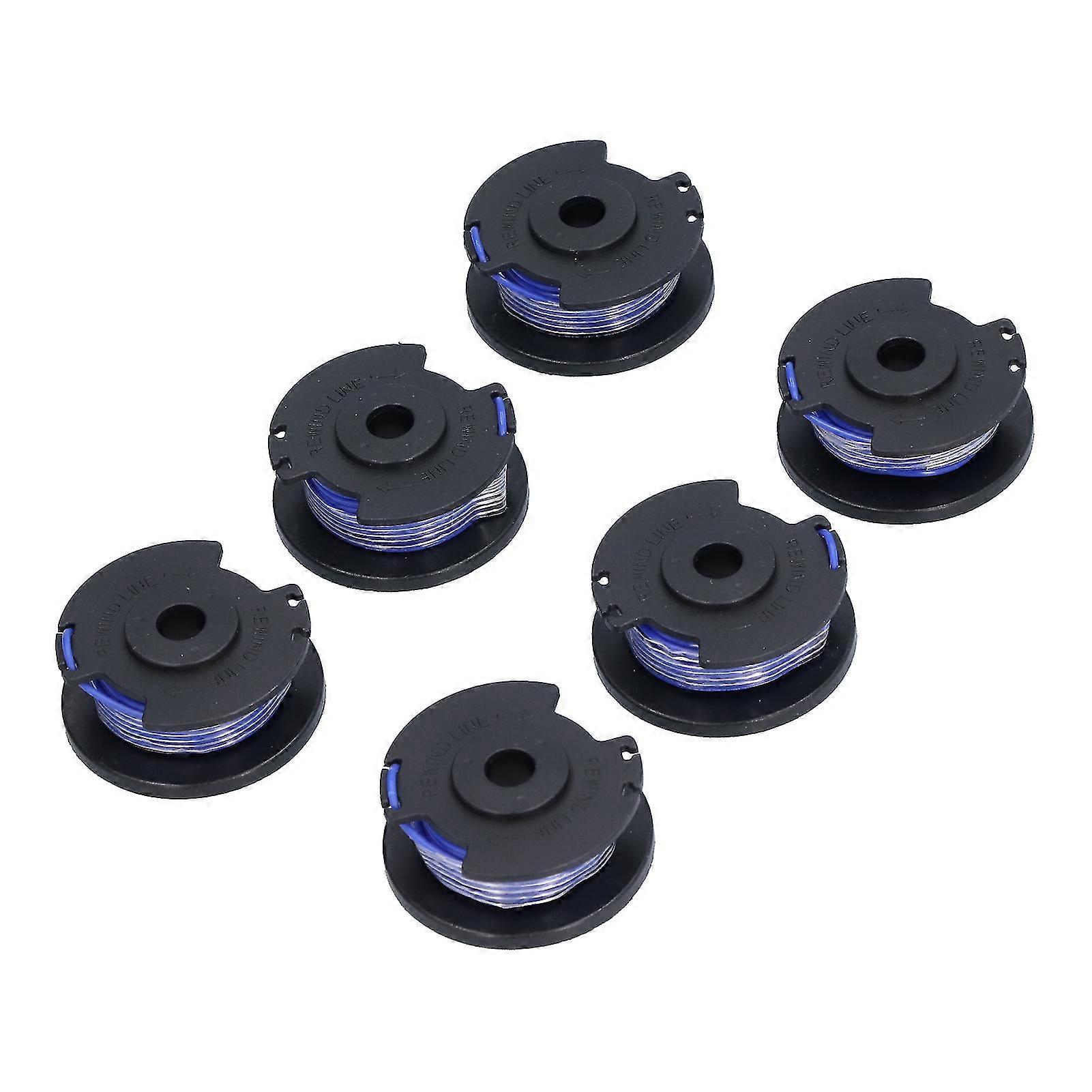 Touch trimmer spool 6pcs string trimmer replacement spool line for ryobi 18/24/40v weeder cordless t p
