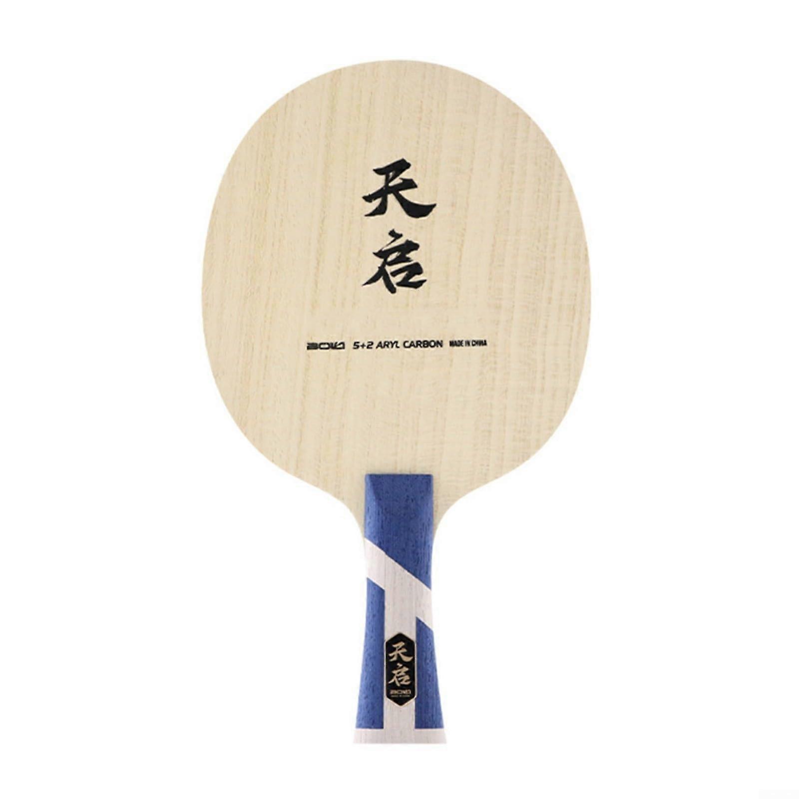 Professional Carbon Fibre Table Tennis Blade 7 Layers Wooden Bat FL ST Handle Pong Paddle Langer Griff