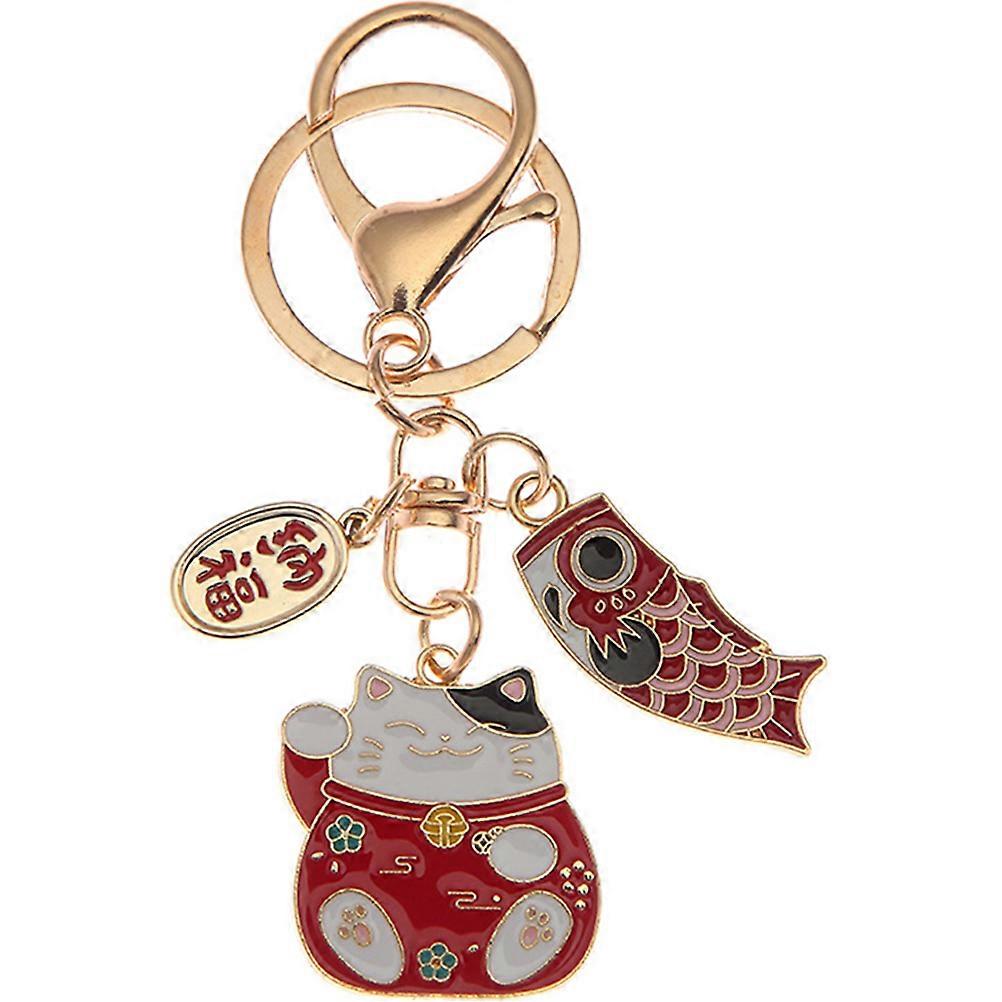 Backpack Keychain, Durable Cat Pendant, Reflects Passion for Feline-Inspired Art