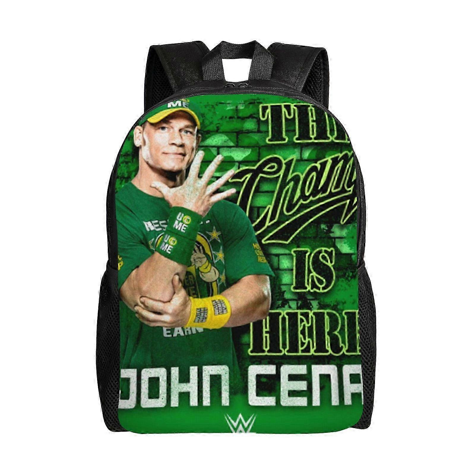 2025 c1225 WWE ג'ון סינה תרמיל תיק בית ספר ילדים תרמיל תרמיל תיקי גב, קל משקל תיקי גב גדולים קיבולת עבודה נסיעות כתפיים מזדמנים חבילת יום, בית ספר