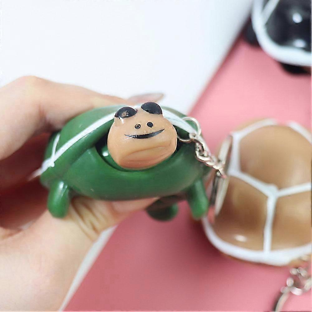 Creative Turtle Keychain, Fun Hand Squeeze Toy for Kids