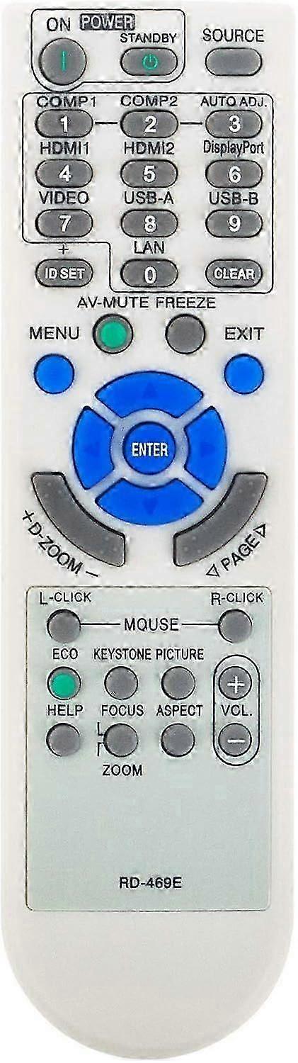 2025 Latest Model  469E Replacement Remote Control fit for NEC Projector VE303X