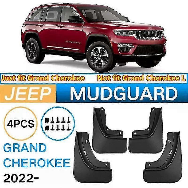 Haute qualité4Pcs/Set Splash Guards Garde-boue Garde-boue Garde-boue Flares Flap Splash Mud pour Grand Cherokee L 2022 2023