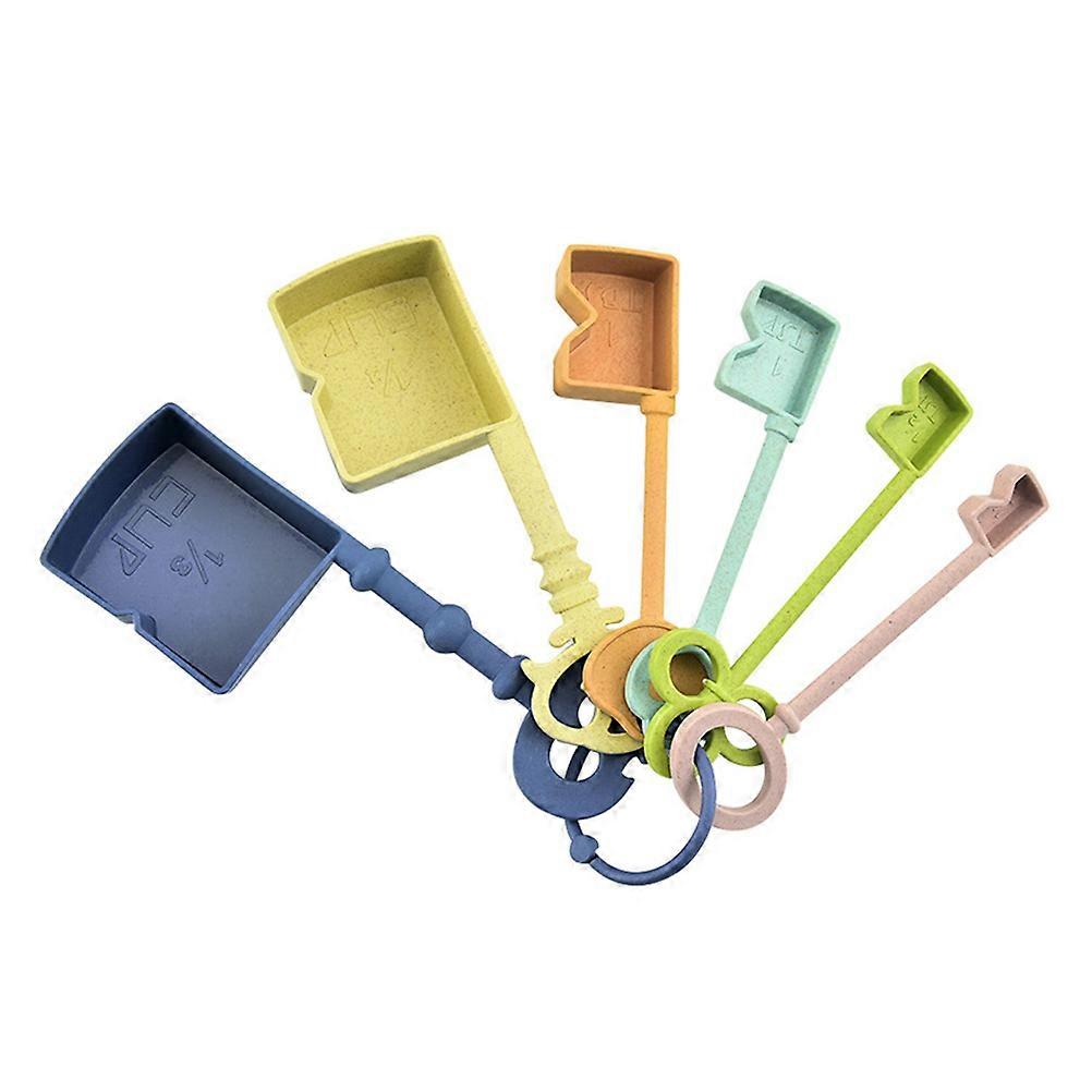 Small Measuring Spoons Baking Measuring Spoon Easy Measurement Home Users Wall-Hanging Storage 6Pcs