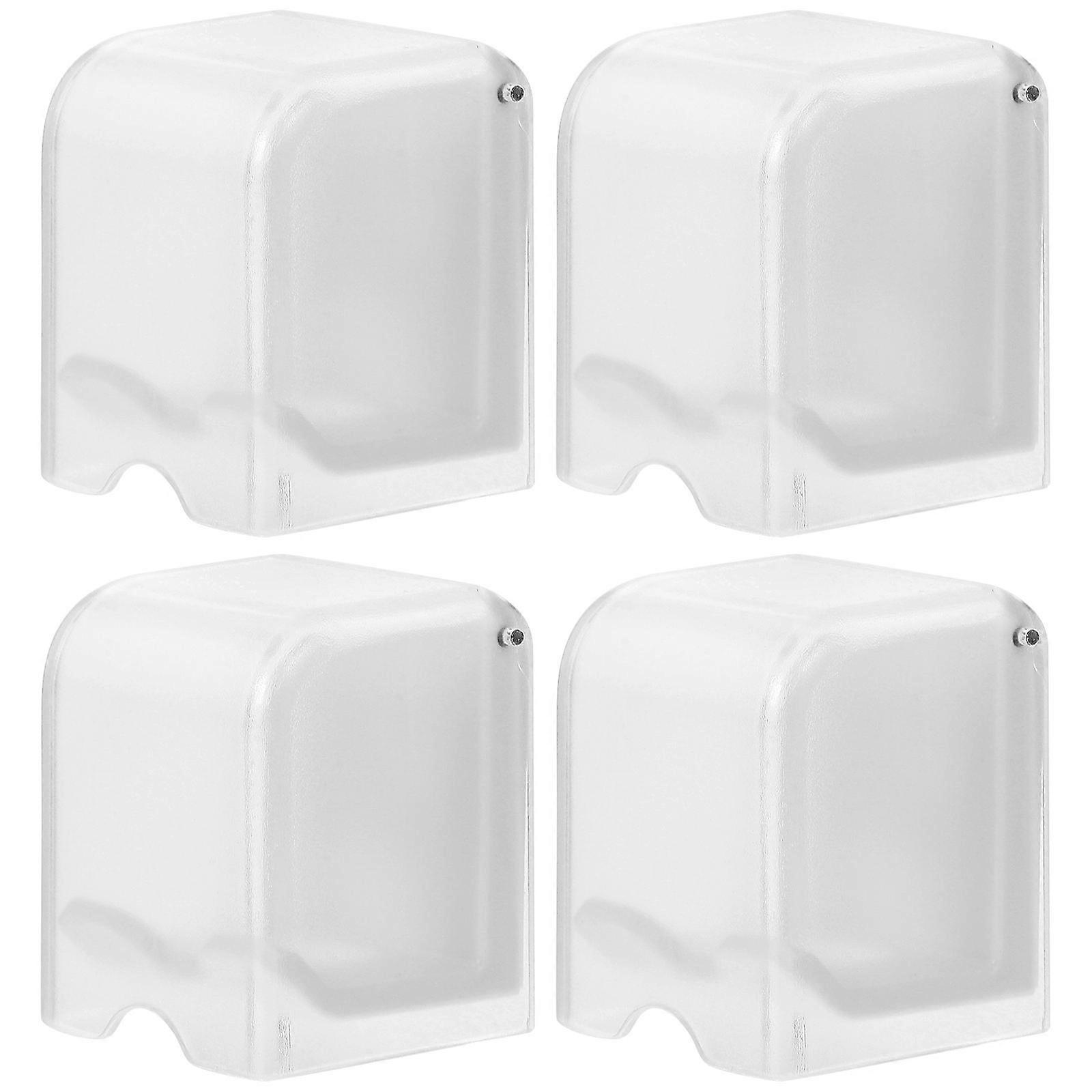 Bathroom Wall-Mounted Toothbrush Holder Toothbrush Stand White Drying Function Compact Design 4Pcs