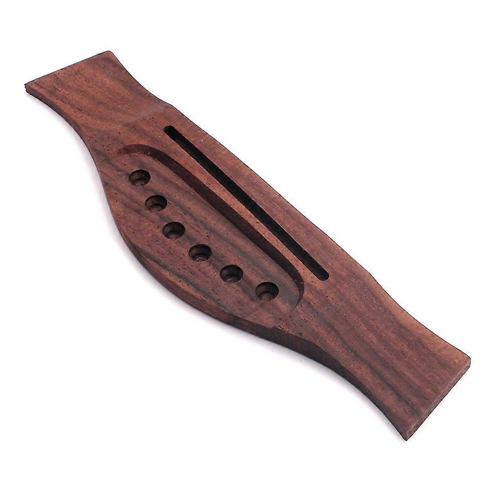 Fishtail Shaped Guitar Bridge Saddle Thru Slotted Acoustic Guitar DIY Fun Rosewood 1Set