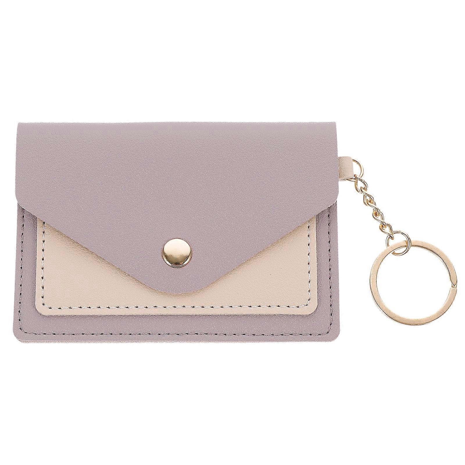 Little Change Wallet Leather Keychain Pouch Rectangular Travel Accessory 1Pcs