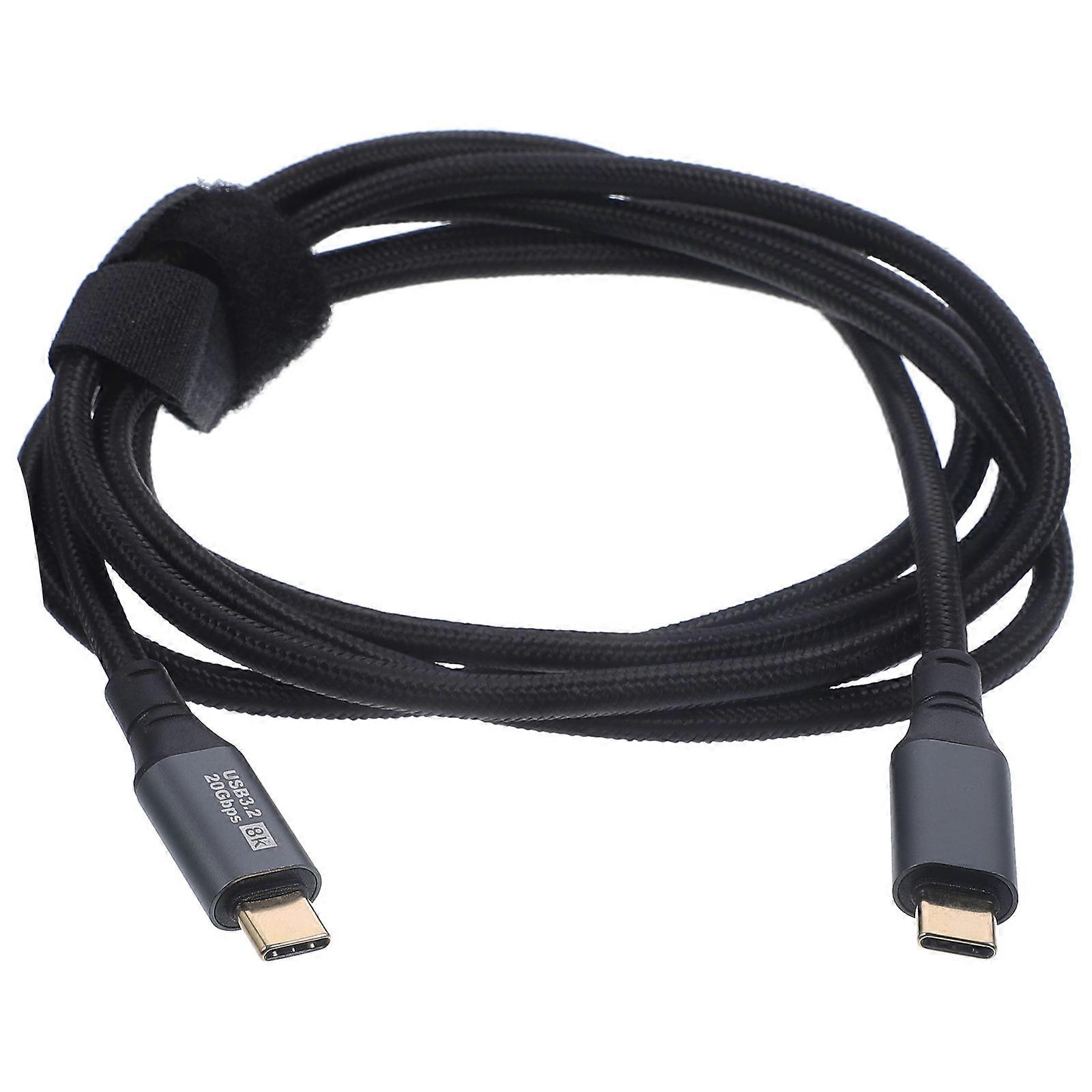 Usb C Data Transfer Cable Accessory Fast Charging And Syncing Devices 150cm Black Braided Wire Fast Charging 1Pack