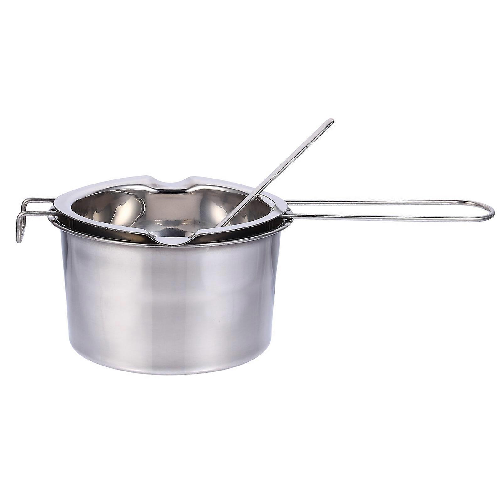Stainless Steel Melting Pot Set for Butter Cheese Chocolate – Lightweight Portable Double Boiler with Safe Handle for Baking and Cooking