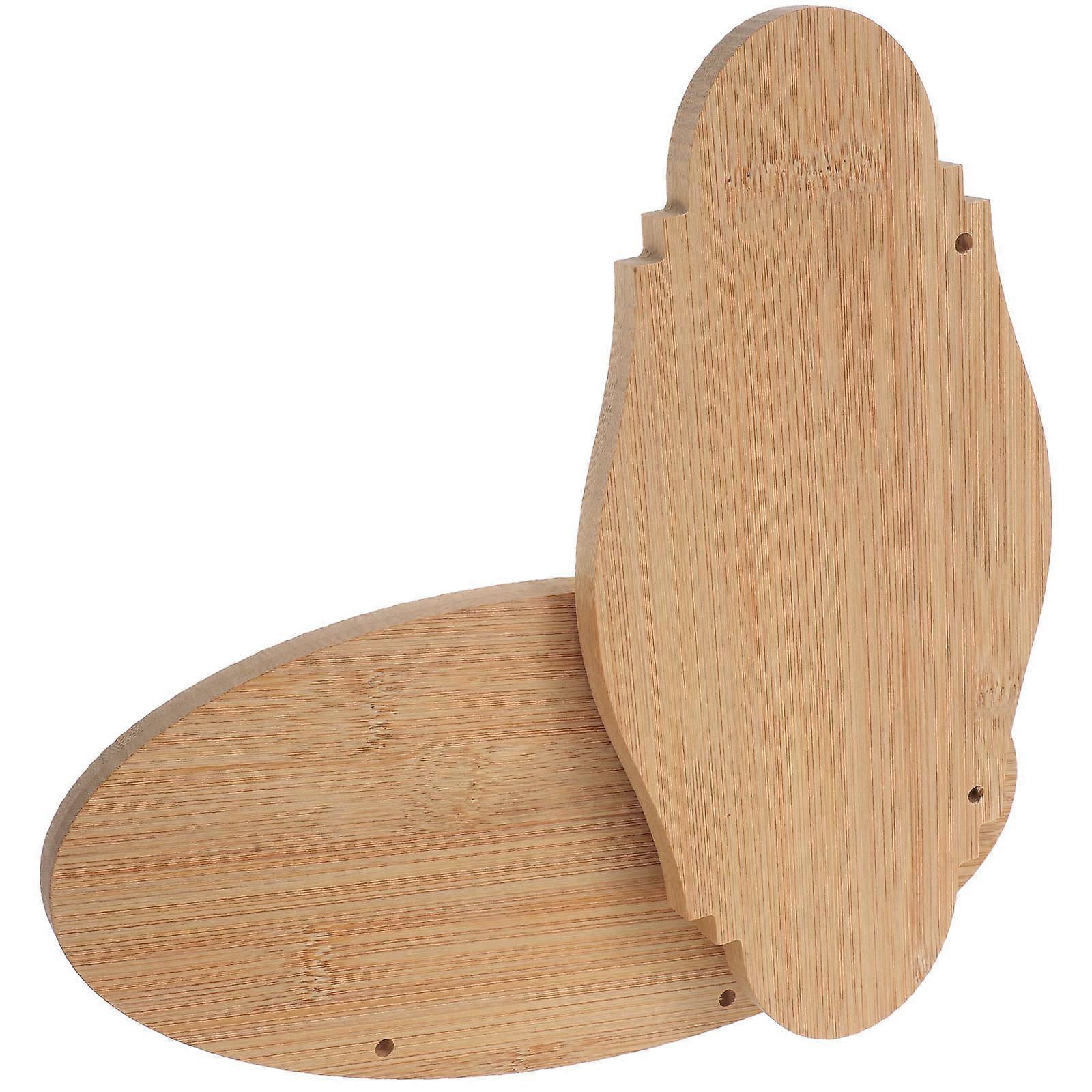 Label Board Unfinished Bamboo Hanging Tags Tree Decoration Simple Design Synthetic Material 25.10X12.60X0.90CM Notice Board 2Pcs