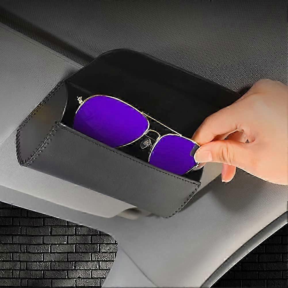 Car Glasses Holder - Sun Visor Glasses Case with Magnetic Function