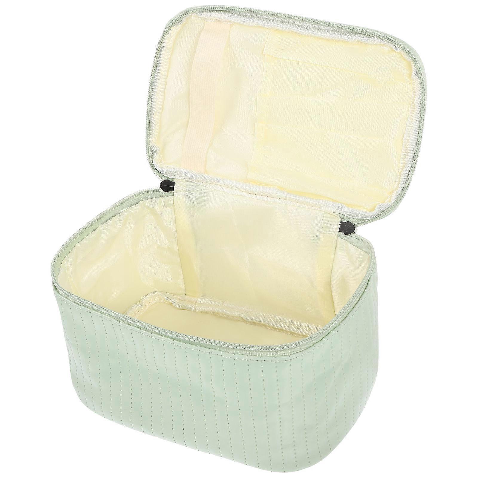 スタイリッシュで繊細なデザインの旅行用トイレタリーバッグ大容量化粧バッグ女の子毎日使用ライトグリーン21.00X14.00X11.50CM 1個