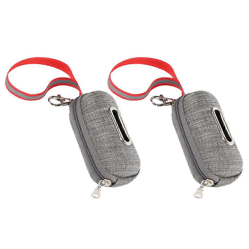 Pet Bags For Poop Dog Pet Garbage Bag Dispensers For Pet Owners Grey EVA Material Trash Bag Storage 2Set