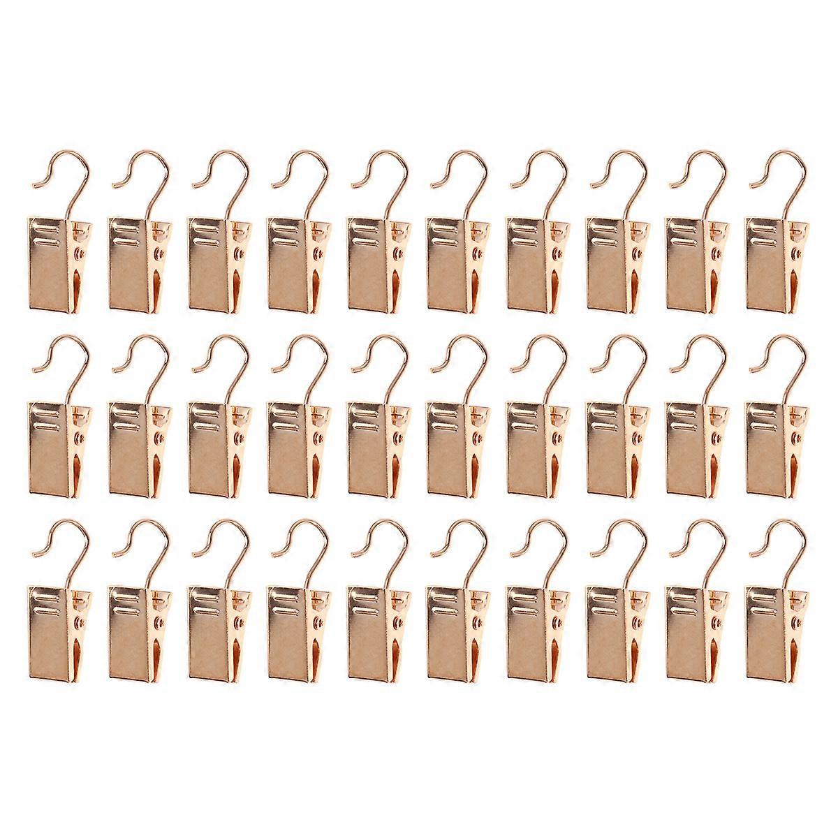 Curtain Clips Hooks 100pcs Drapery Rings for Home Bathroom Accessories – Non Slip Design Easy Installation for Curtain Rods and Tabs