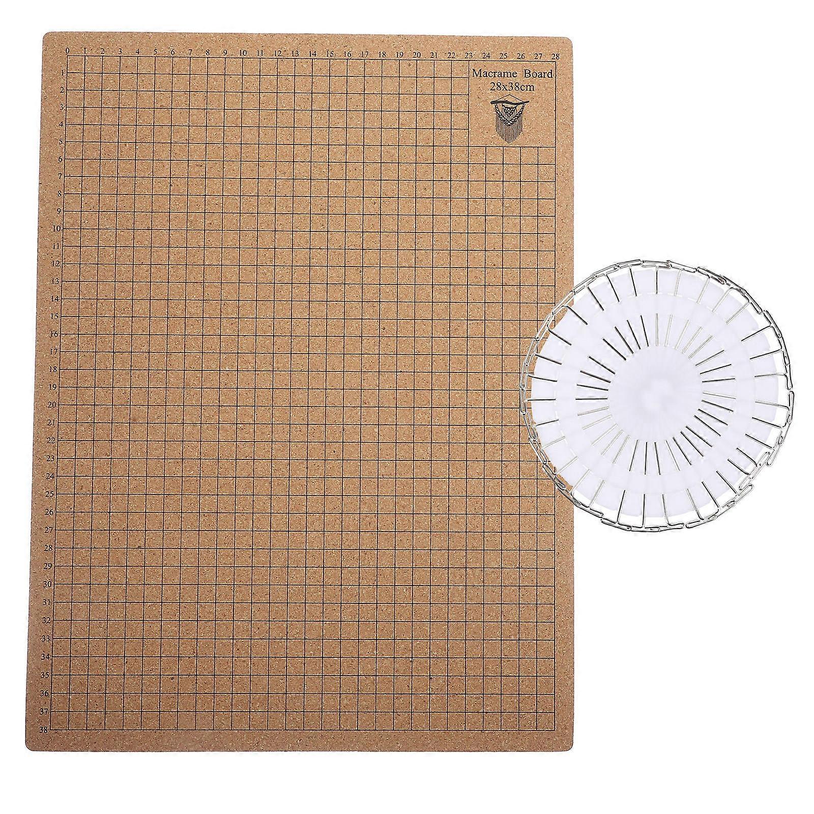 Small Cork Board Knotting Aid Macrame Board for DIY Projects Rectangular Shape 1 Set