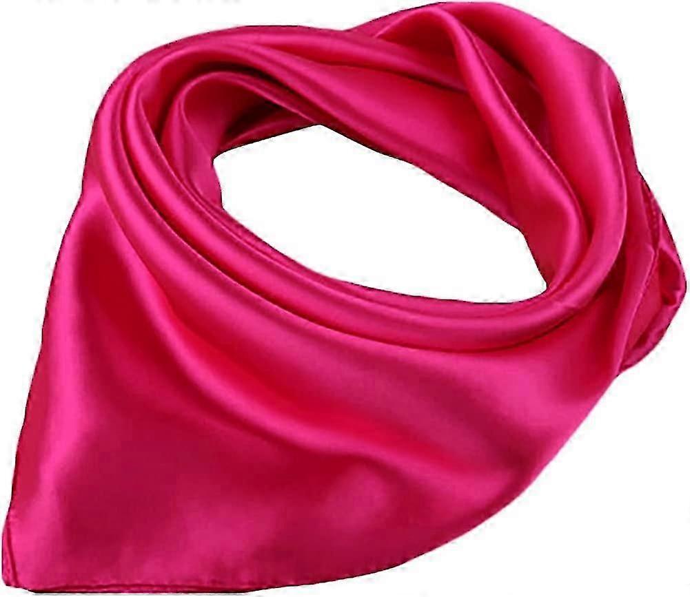 Women's Solid Stain Charmeuse Neckerchief Square Scarf 23" * 23"