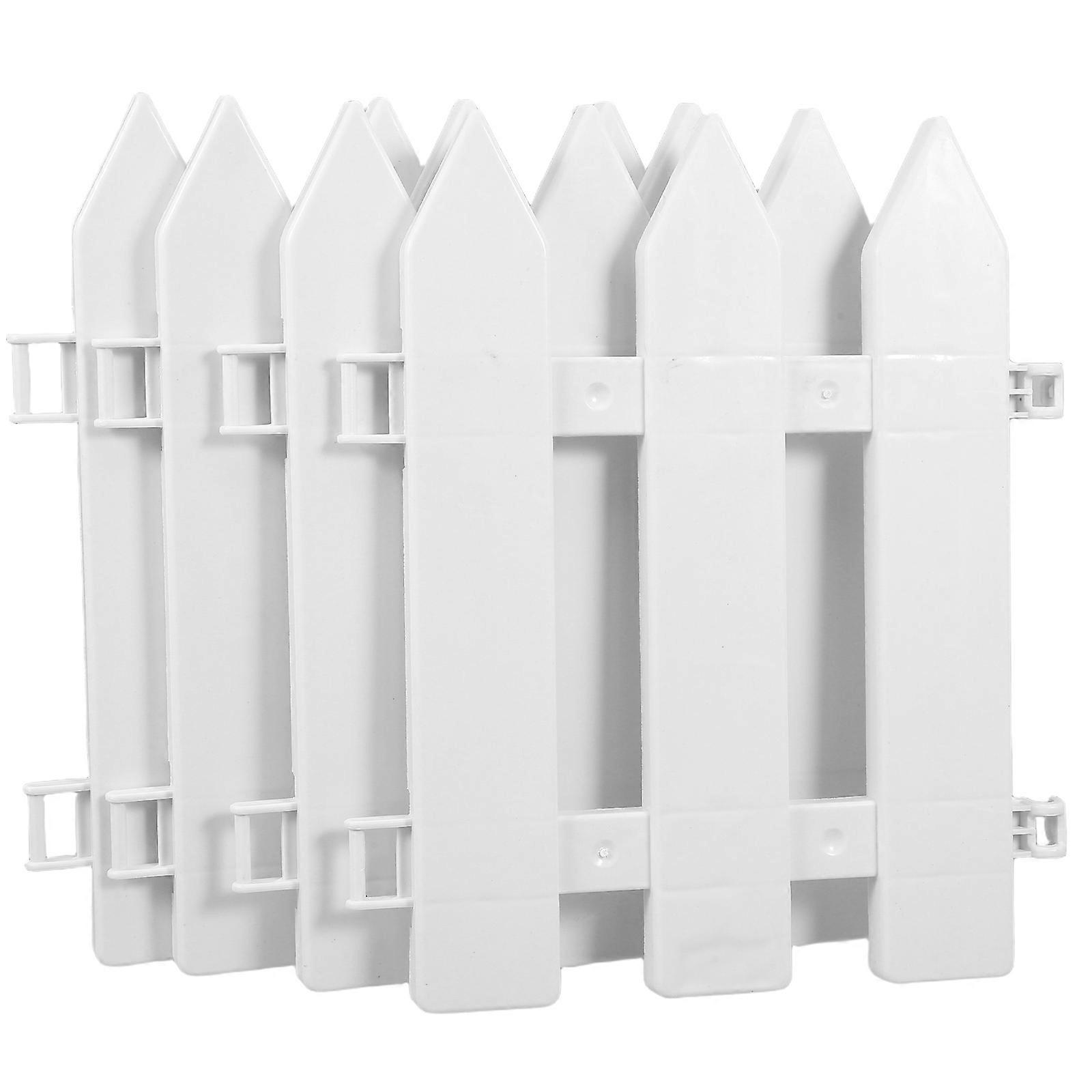 Garden Fence Outdoor Spaces Yard Decor Rectangular Shape Classic White Design 4Pcs