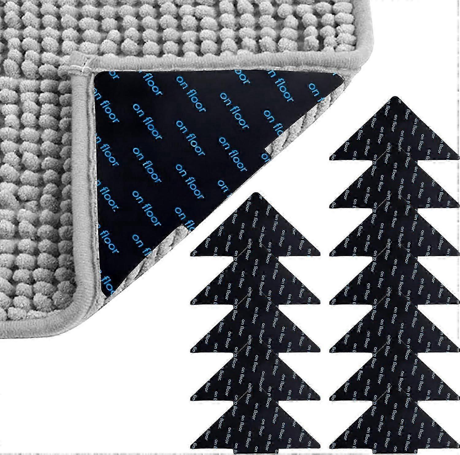 Skridsikker tæppegriber 12 stk, tæppegribere til tæppebelagt gulv vaskbare tæppegribere, til laminat trægulve flisegulve-yogo