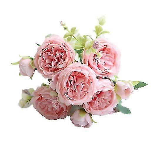 1 Bunch Simulation Flower Beautiful Eye-catching Portable Convenient Realistic Visual Effect Peony Handicraft for Bedroom