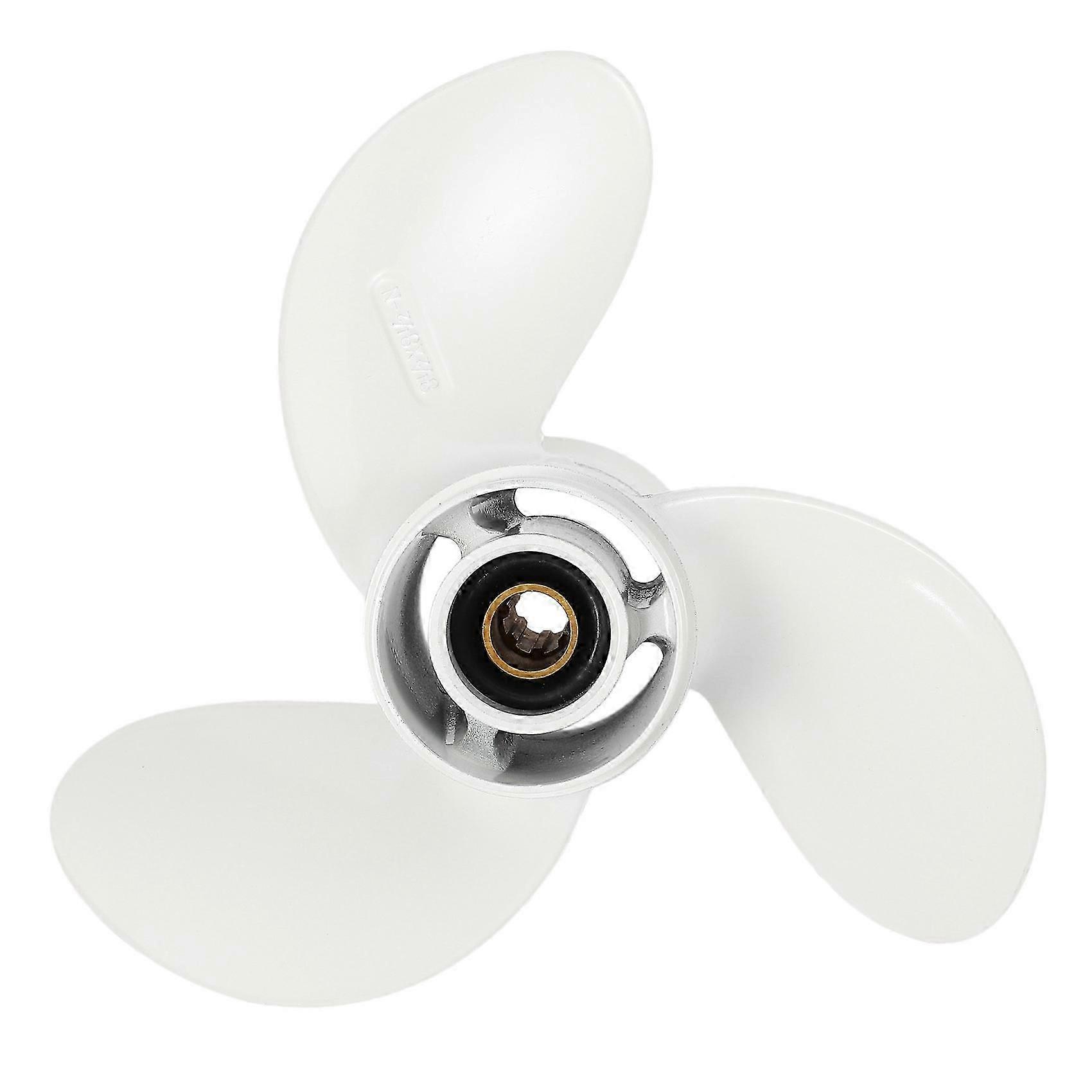 适用于雅马哈 6-8Hp 8 1/2 X 8 1/2 船用螺旋桨白色铝合金
