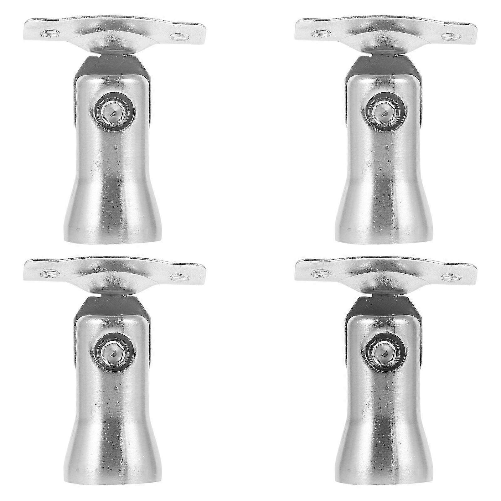 4pcs Handrail Bracket Stair Handrail Column Support Hand Rail Bracket For Deck Rail6.00X4.80X3.20CMSilver SZRH A-C