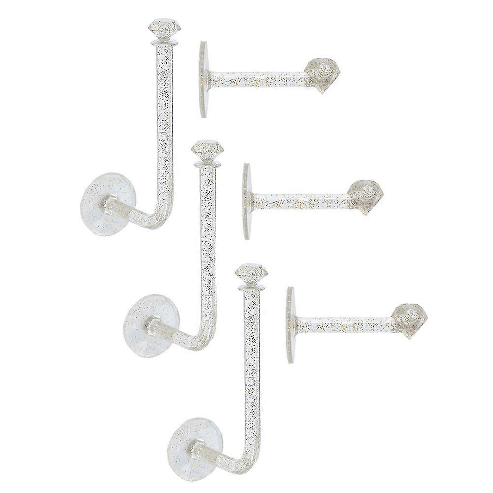 Rack per corda per capelli a parete Organizer per gioielli e copricapo 11x5cm trasparente 6Set