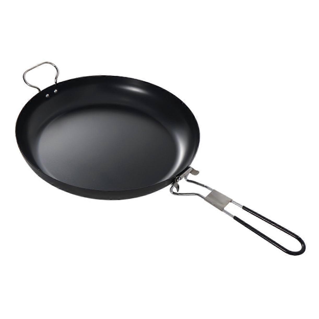 Foldable Non-Stick Pan for Camping Cookware with Foldable Handle for Picnic and Grilling, Lightweight and Portable