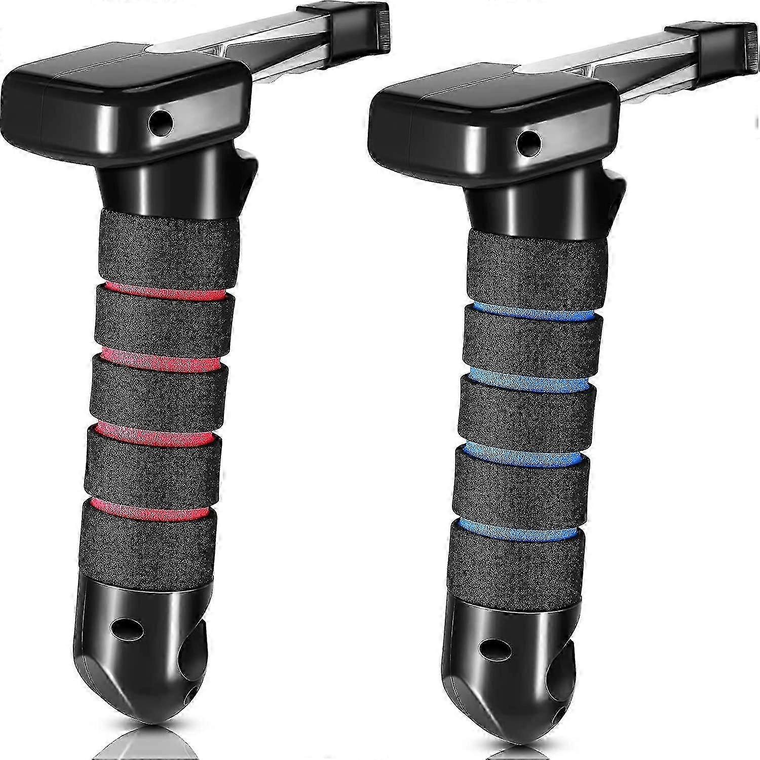 Bildørstøttehåndtag 2 stykker med vinduesbryder til de fleste biler