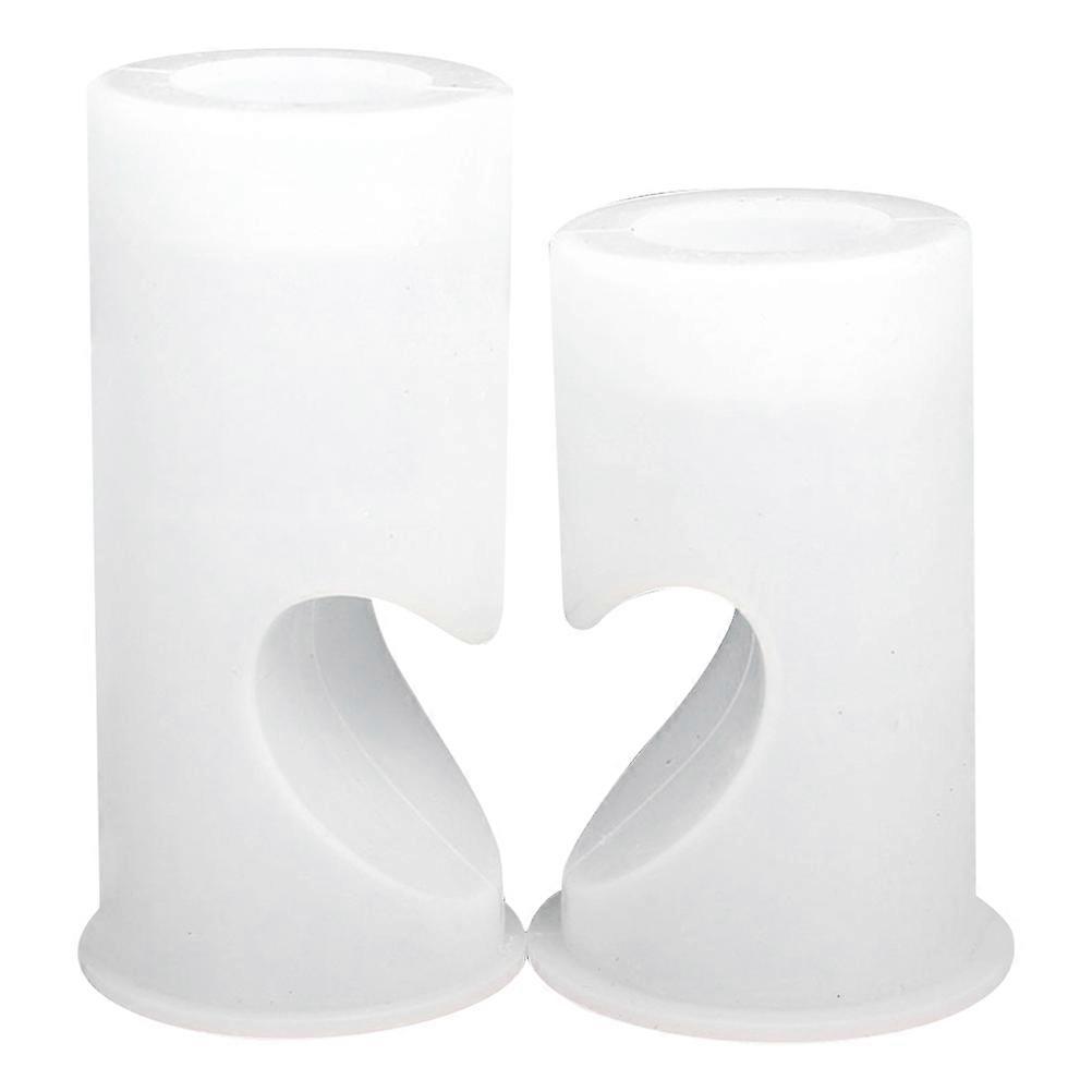 Heart Shaped Silicone Moulds Diy Candle Making White Color 12X6cm Size For Craft Enthusiasts 2Pcs