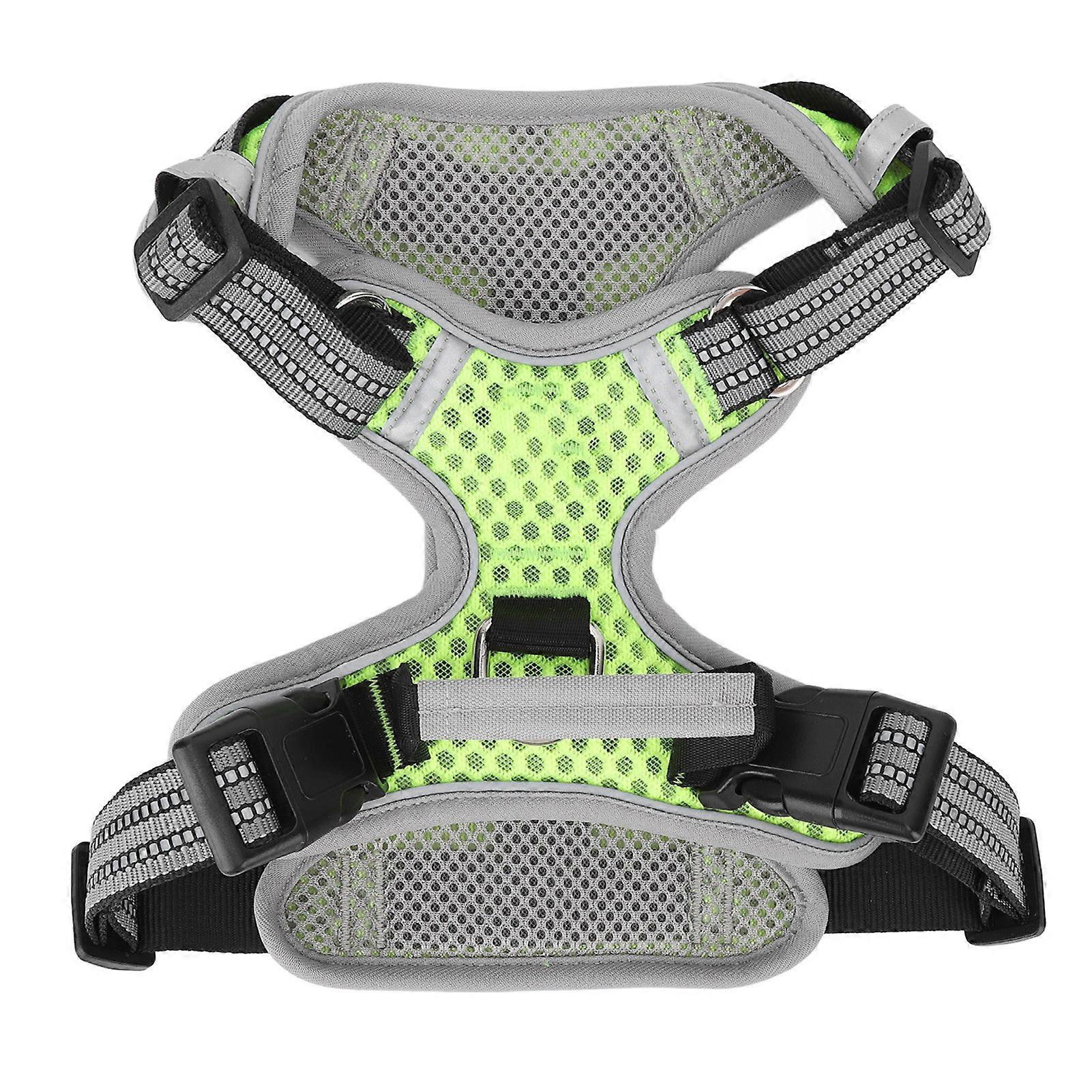 Dog Harness Breathable Soft Reflective Adjustable Pet Dog Vest with Handle Leash Ring for Walking Running M