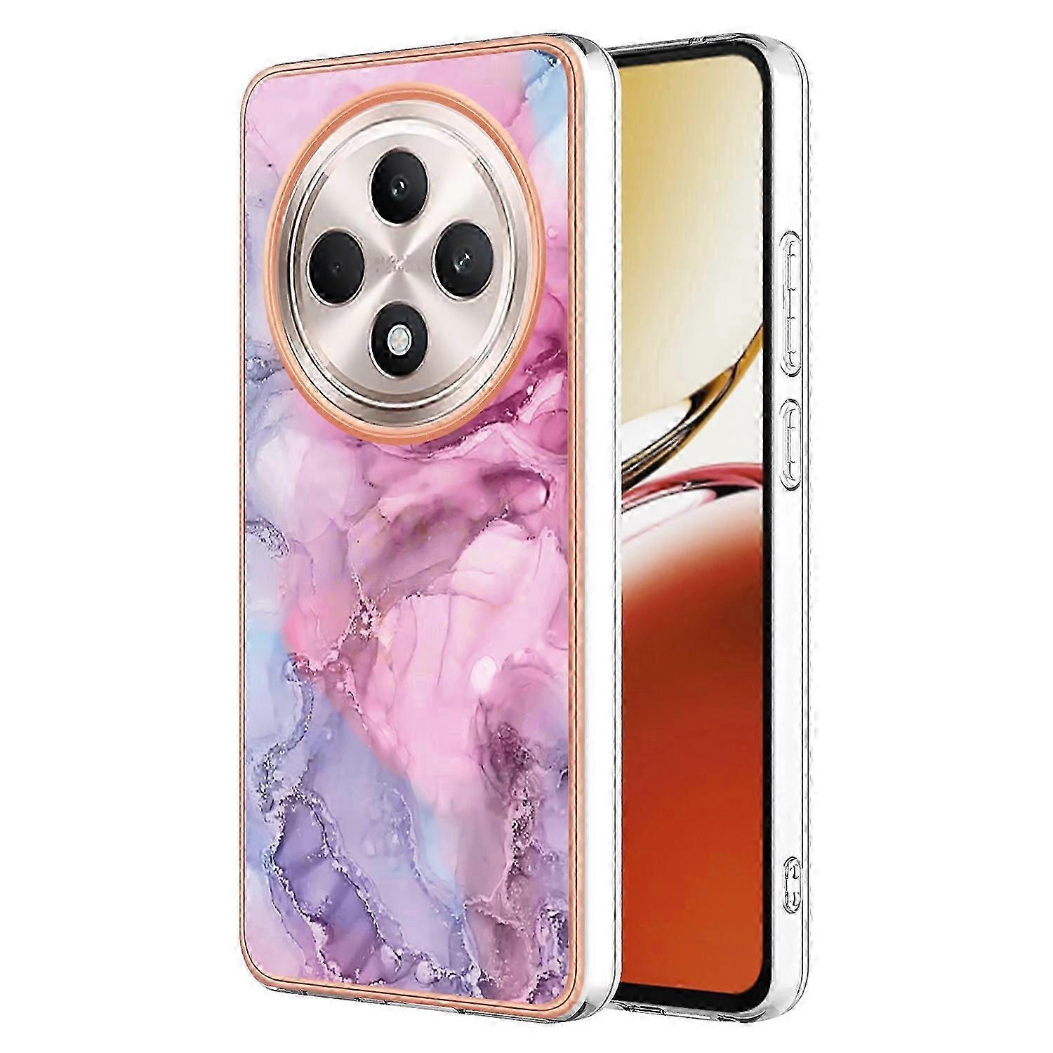 TPU Case with Marble Pattern for 4G/5G Phones, 2.0mm Electroplating Back Cover