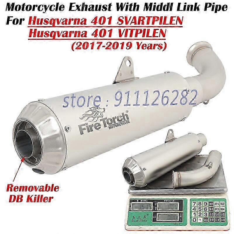 Modified Muffler and Middle Link Pipe for Compatible Motorcycle Models 2017-2019