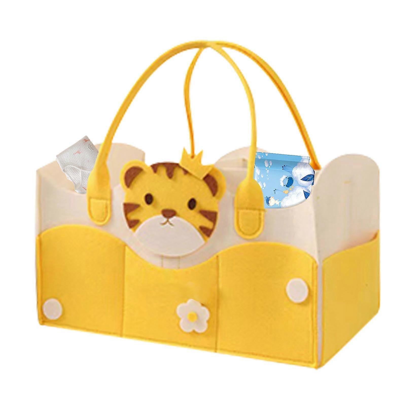 Baby Diaper Bag - Multifunctional Large Travel Diaper Backpack with Multiple Pockets and High Capacity for Nursery Tiger