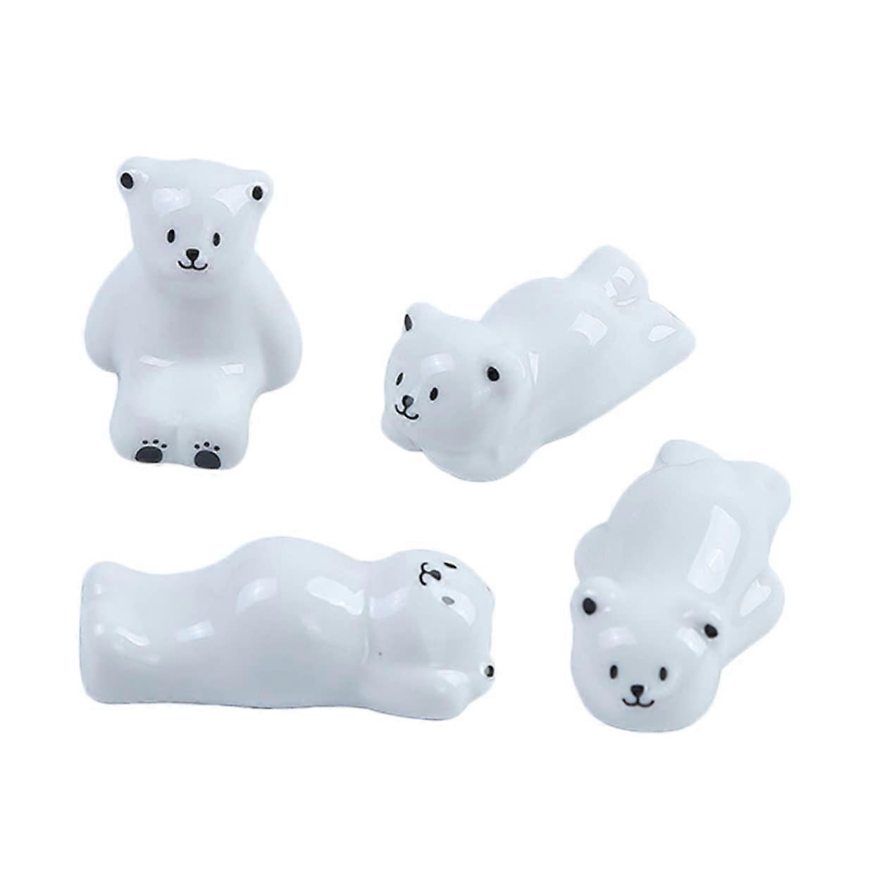 Ceramic Chopsticks Stand Set Of 4 White Table Decor Universal Fit For Standard Chopsticks