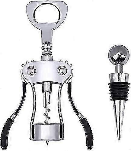 Stainless Steel Wing Corkscrew - Multi-Functional Wine & Beer Bottle Opener