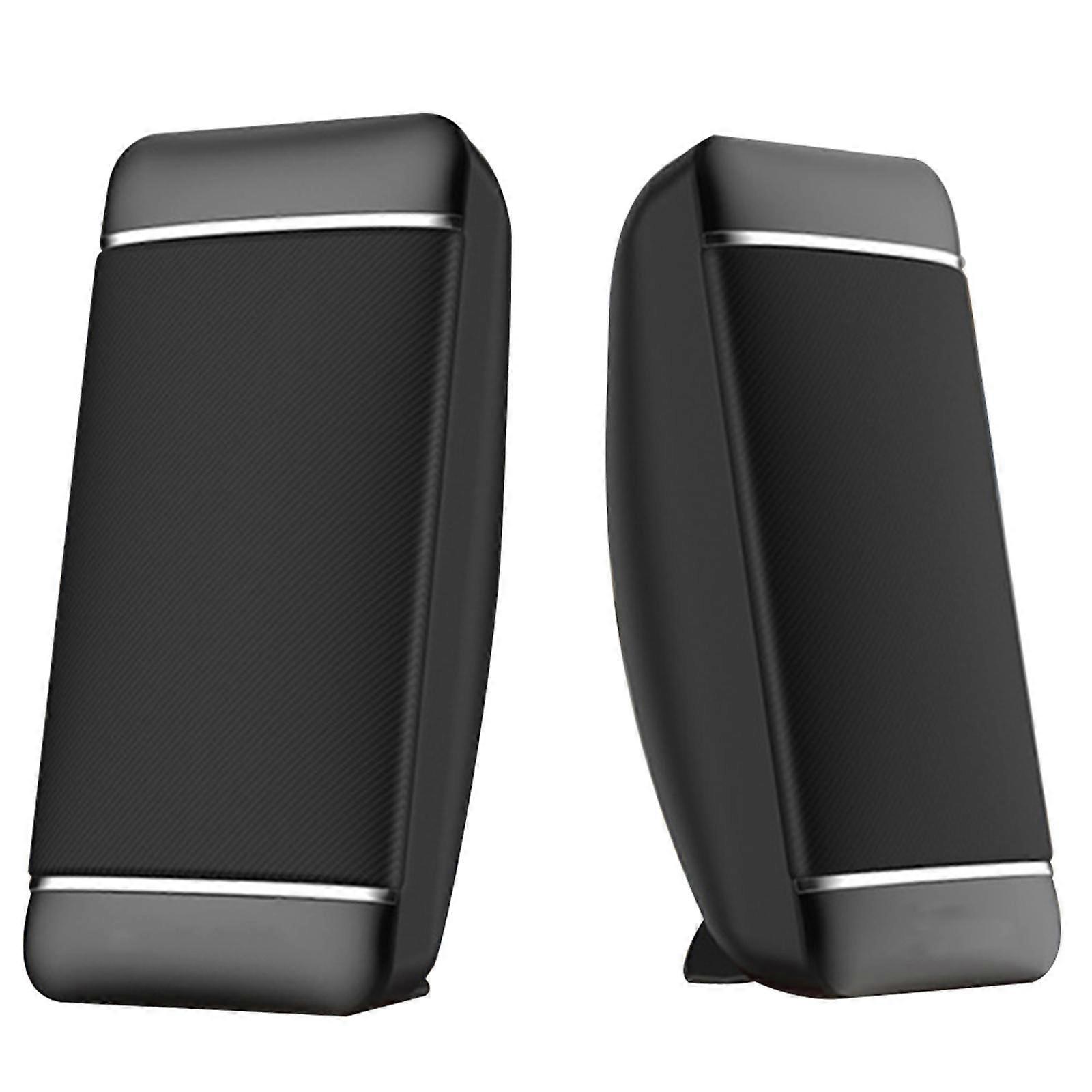 USB Loudspeaker Pair Practical Desktop Computer Speakers in Black with Excellent Sound Quality for
